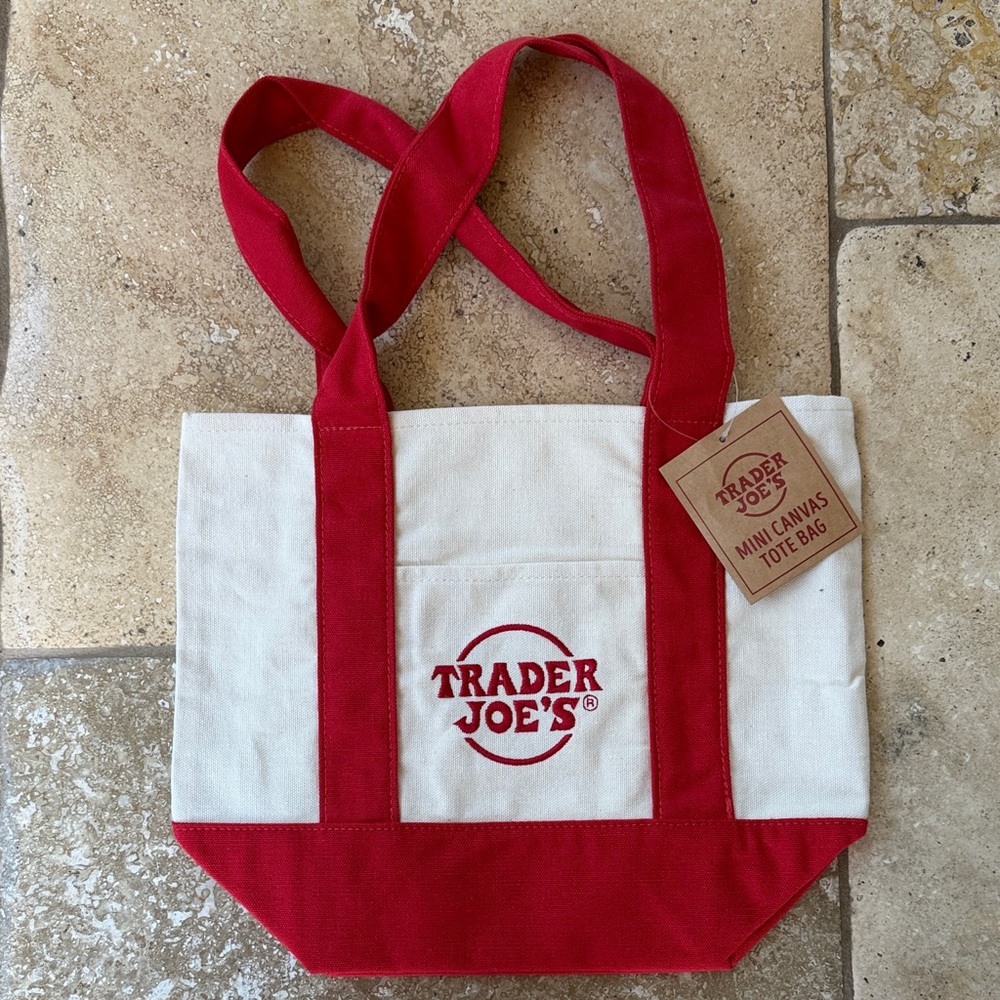 Trader Joe’s mini tote red NWT